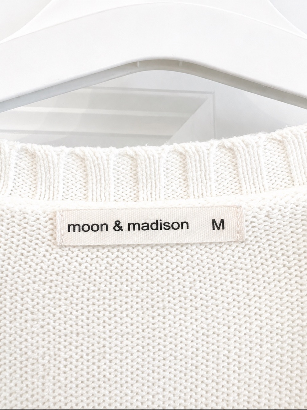 moon & madison Ivory Crewneck Sweater with Flag Motif - Picture 4 of 4